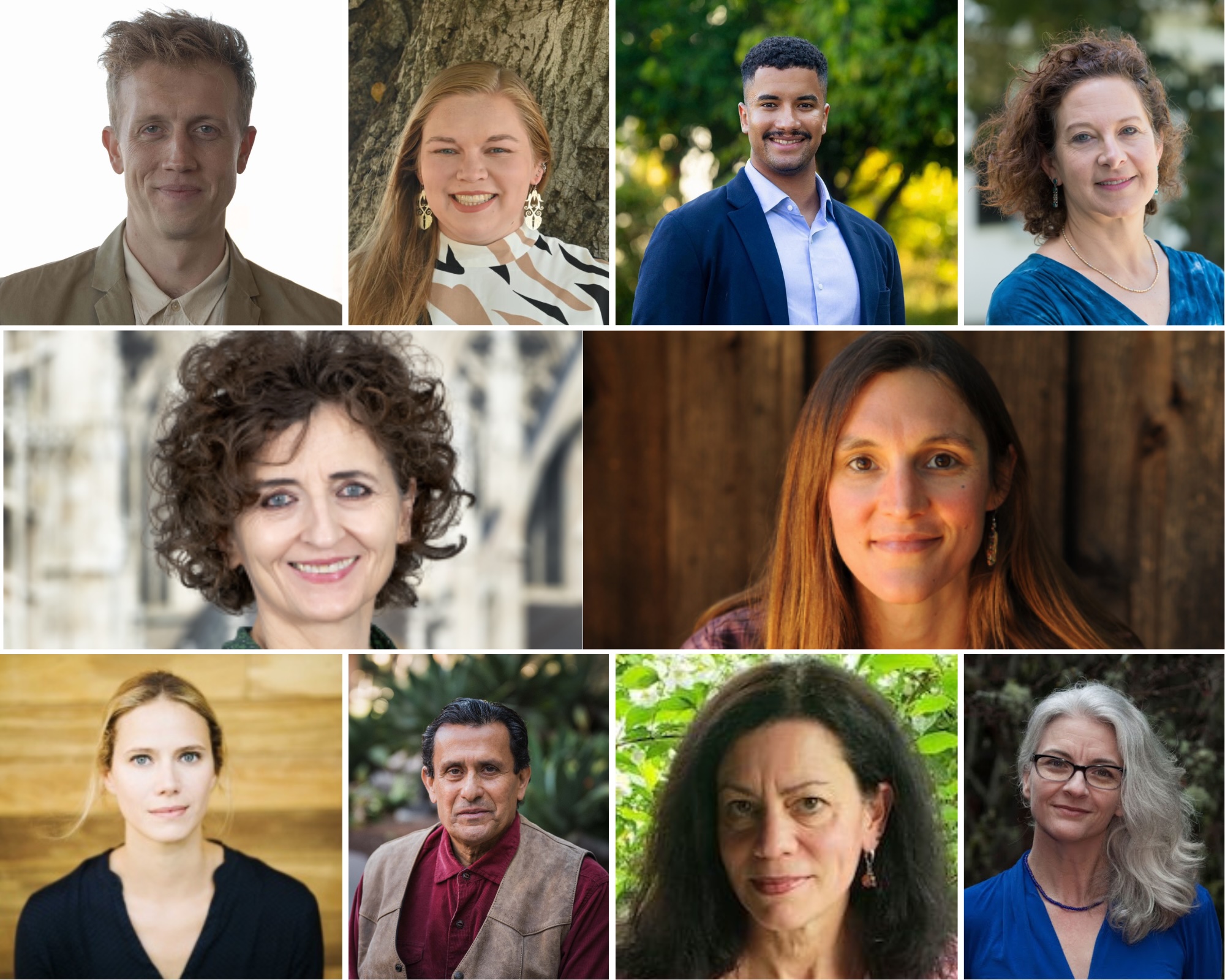 A collage of headshots showing participants in the Public Voices Fellowship program.